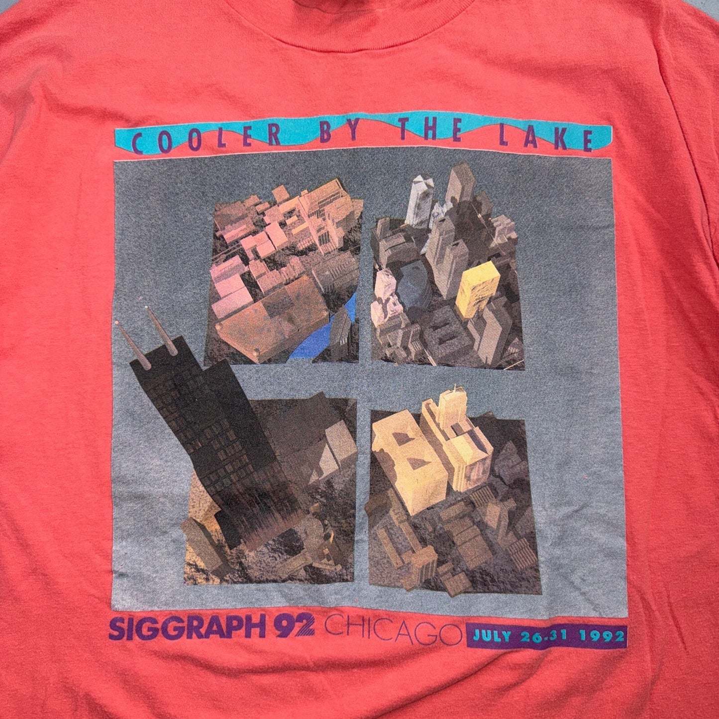 VTG 1992 SIGGRAPH Chicago T Shirt Computer Graphics Tech Art Single Stitch XL
