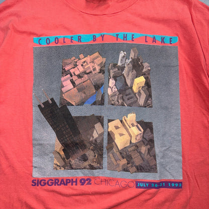 VTG 1992 SIGGRAPH Chicago T Shirt Computer Graphics Tech Art Single Stitch XL