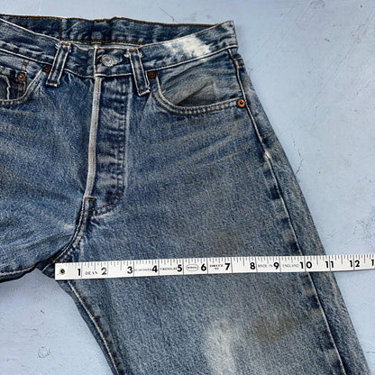 Levis 501 Vintage 80s Redline Selvedge USA XX Jeans Med Wash 28x34 Act 26x30