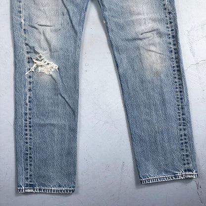 Levis 501 Vintage 90s XX Straight Leg Mexico Jeans 34x36 Light Wash Act 31x30