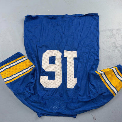 Delaware 16 Fan Jersey #16 Phoenix Sportswear M Blue Yellow Sports V Neck