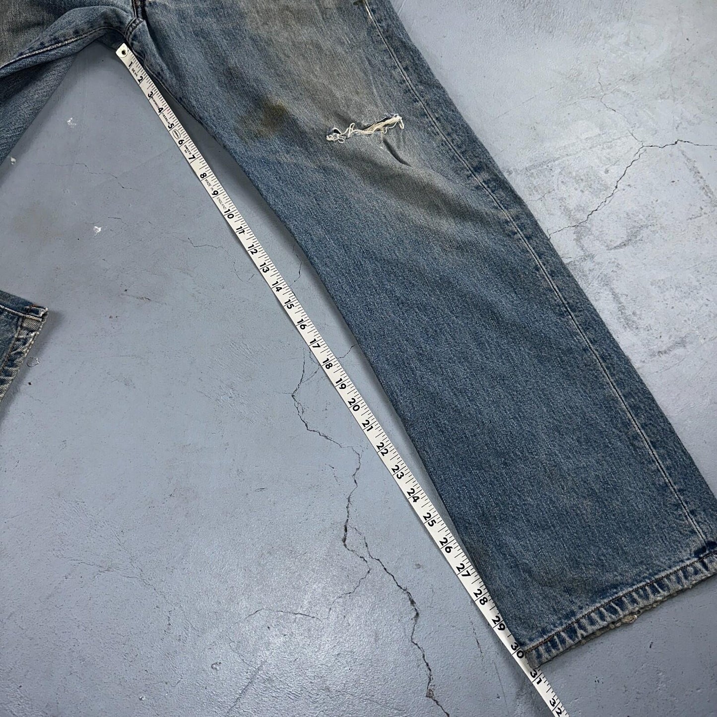 Levis 501 Vintage Y2K 90s XX Straight Leg Jeans Blue Light Wash 36x32 Act 33x30