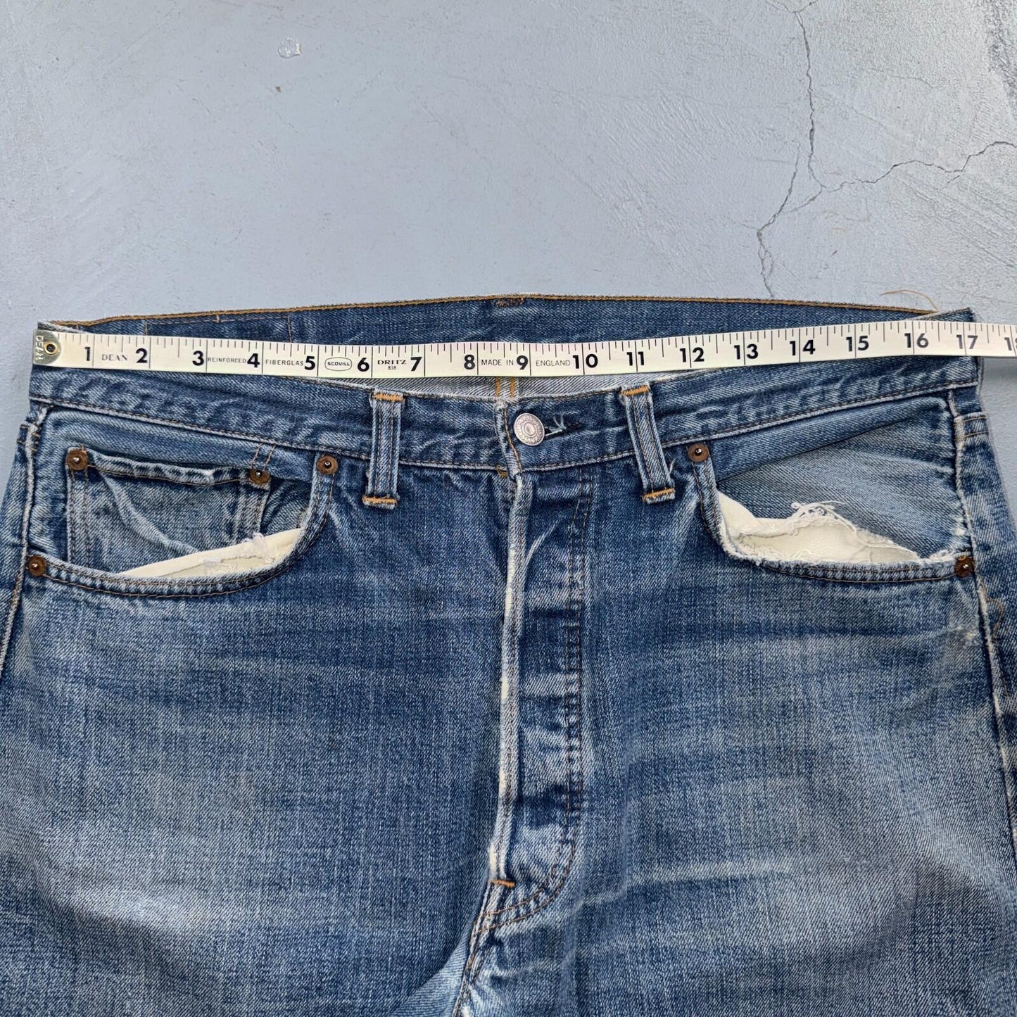 Levis 501 Big E Vintage 60s Redline Selvedge USA XX 1960s Jeans 36x32 Act 34x28