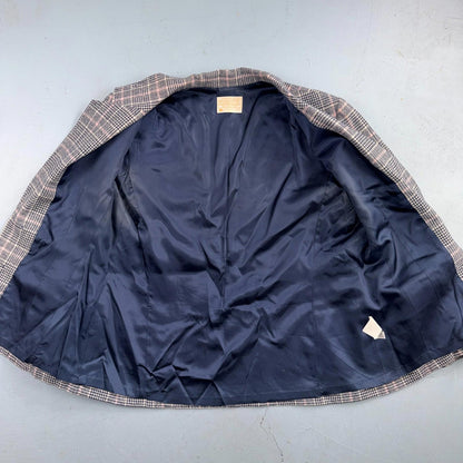 Pendleton 100% Virgin Wool Blazer Womens 16 Gray Plaid One Button Pockets