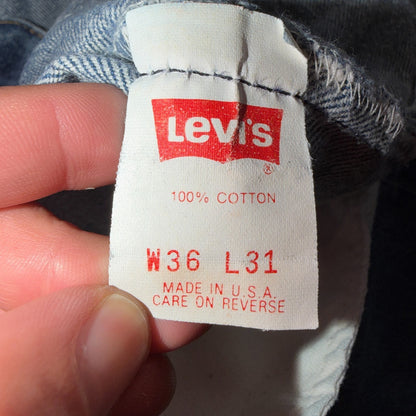 Levis 501 Vintage 80s USA XX Straight Leg Jeans Blue Med Wash 36x31 Act 33x26