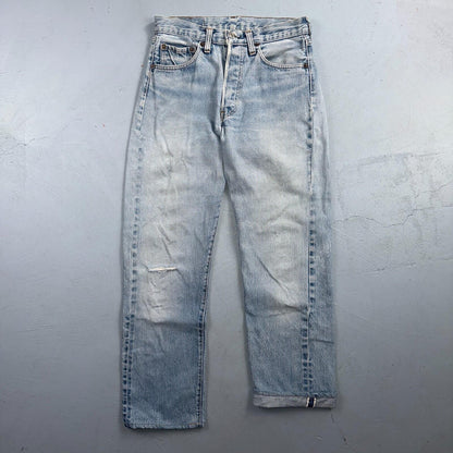 Levis 501 Vintage 80s Redline Selvedge USA XX Jeans Light Wash 30x30 Act 28x27