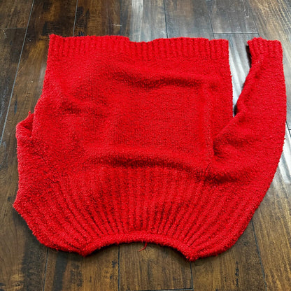 VTG Western Connection Sweater Red Women's M Rockabilly Terry Cotton Look