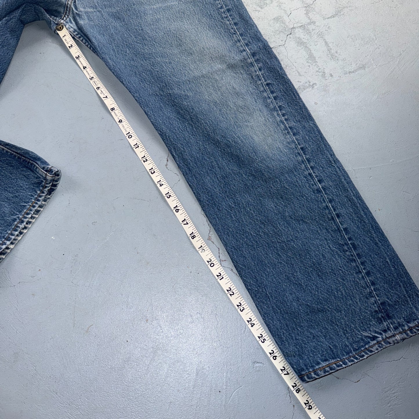 Levis 501 Vintage 90s USA XX Straight Leg Jeans Blue Light Wash 38x31 Act 36x28