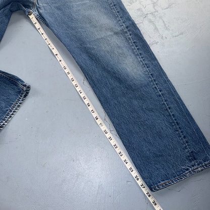 Levis 501 Vintage 90s USA XX Straight Leg Jeans Blue Light Wash 38x31 Act 36x28