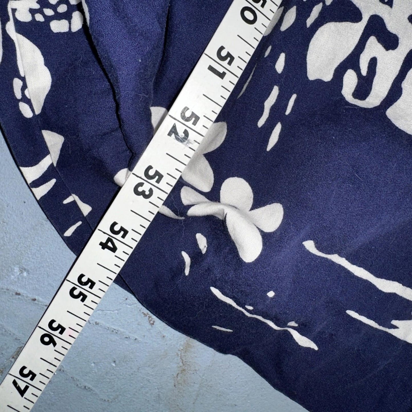 Vintage 60's Ui-Maikai Barkcloth Red and Blue Hawaiian Dress Lot Needs Repairs
