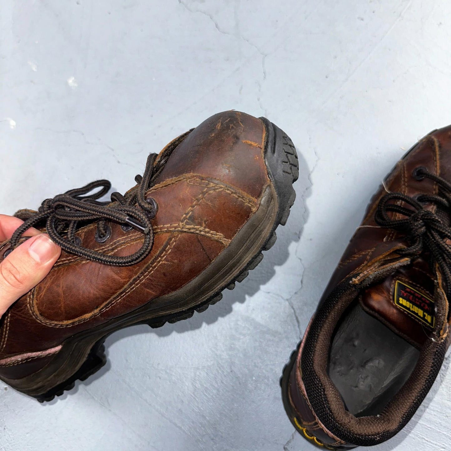 Dr. Martens 10854 Industrial Chunky Brown Leather Mens Shoes Size UK 7 US 8 Doc