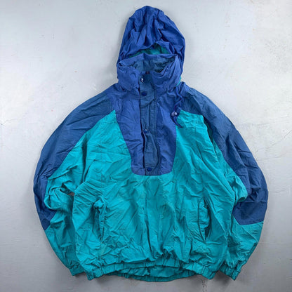 Eddie Bauer VTG 90s Outdoor Outfitter Windbreaker Jacket Blue Men's Size L