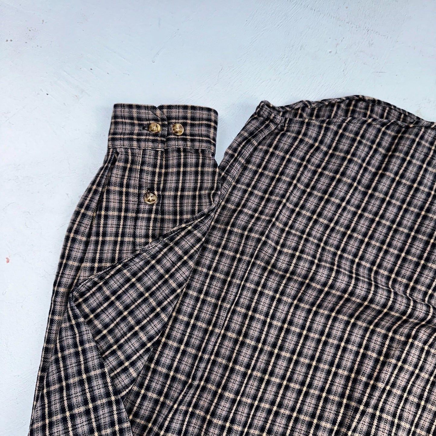 Carhartt Flannel Shirt M S249 BLK Black Brown Pockets Heavy Weight Medium