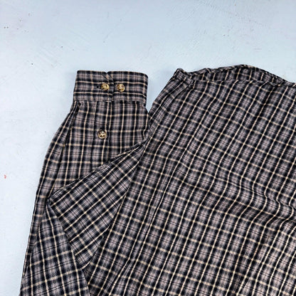 Carhartt Flannel Shirt M S249 BLK Black Brown Pockets Heavy Weight Medium