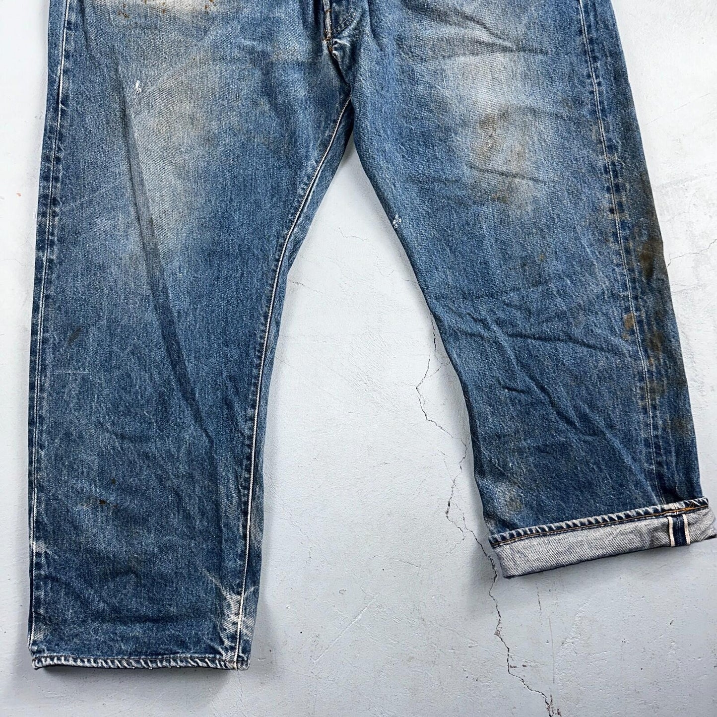 Levis 501 Vintage 80s Redline Selvedge USA XX Jeans Med Wash 48x30 Act 43x27