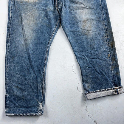 Levis 501 Vintage 80s Redline Selvedge USA XX Jeans Med Wash 48x30 Act 43x27