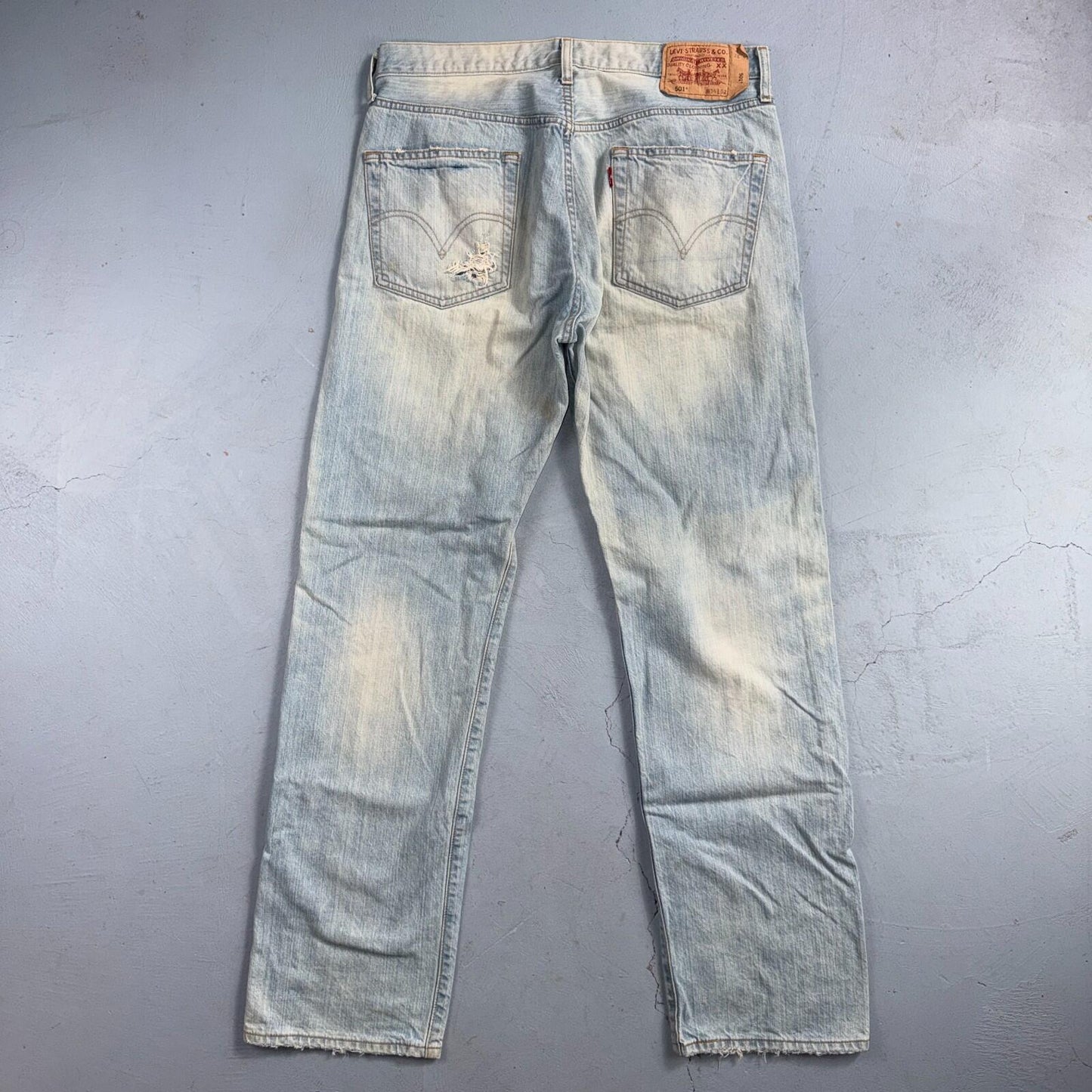 Levis 501 Vintage Y2K 90s XX Straight Leg Jeans Blue Light Wash 34x32 Act 33x32