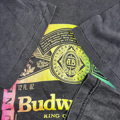 Budweiser 90s Wild Oats VTG T Shirt Single Stitch Rainbow Color Graphic Art XL