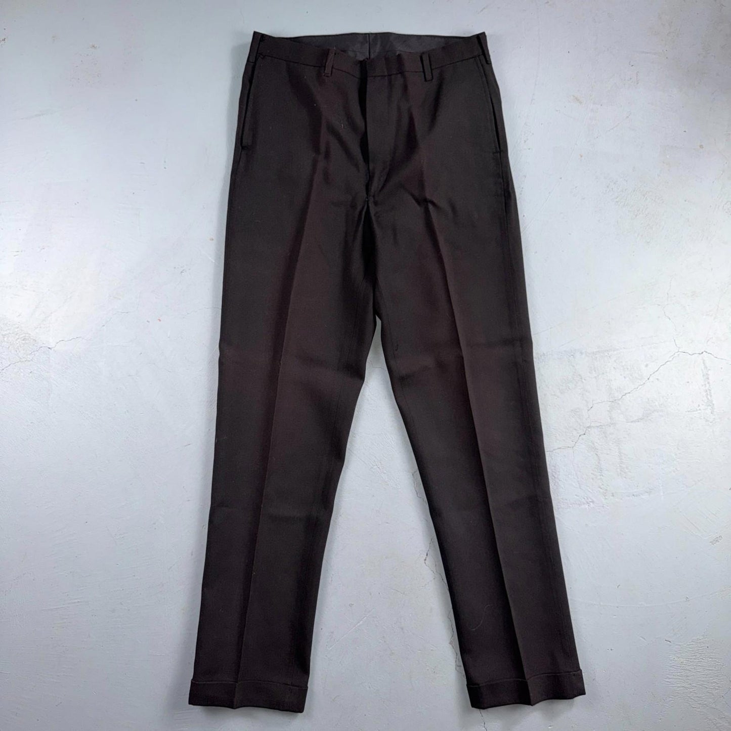 VTG 60s Penneys Towncraft Twill Pants 32x33 Black 1960s Rockabilly Penn Prest