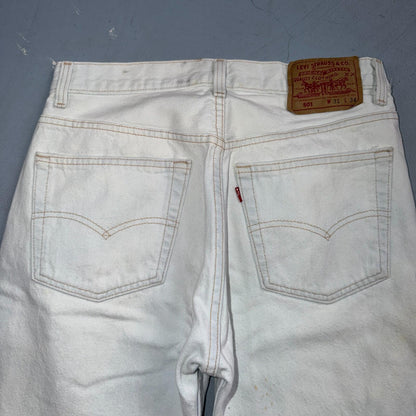 Levis 501 Vintage 90s USA XX Straight Leg Jeans Blue Light Wash 31x34 Act 29x33