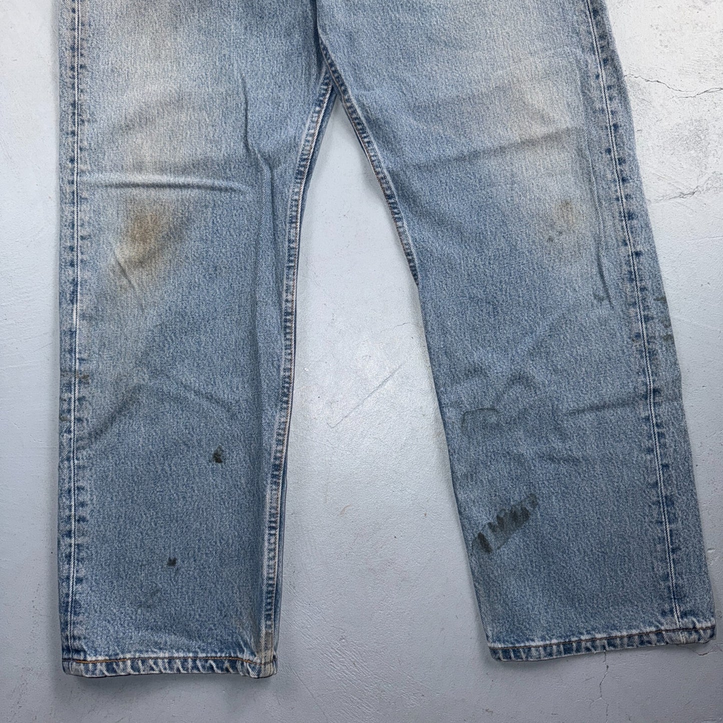 Levis 501 Vintage 90s USA XX Straight Leg Jeans Blue Light Wash 38x30 Act 37x29