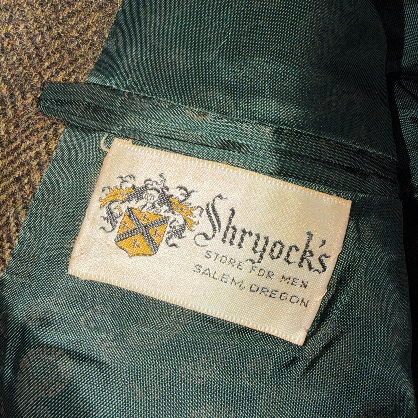 1940s VTG Mens Suit Jacket Sport Coat 40 Rockabilly 40s 50s Union Tweed Brown