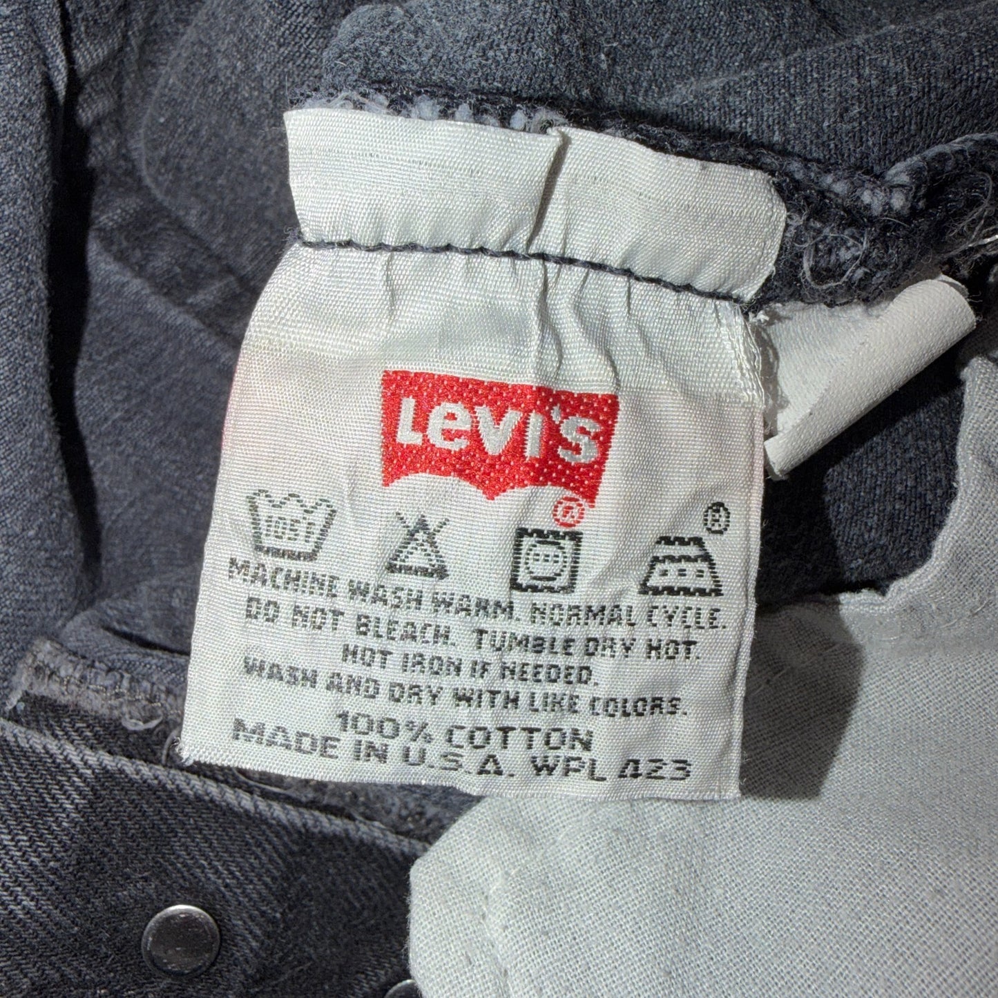 Levis 501 Vintage 90s USA XX Straight Leg Jeans Black Light Wash 40x34 Act 37x33