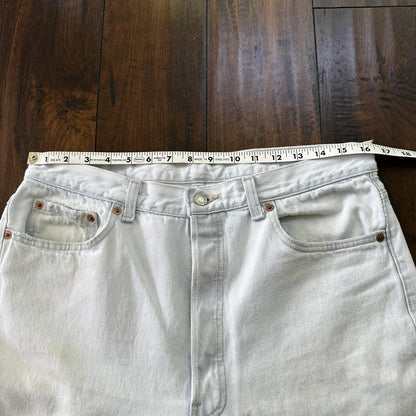 Vintage 90s Levis 501 USA 36x30 Tag Jeans 80s Blue Light Wash Act Worn 33x29
