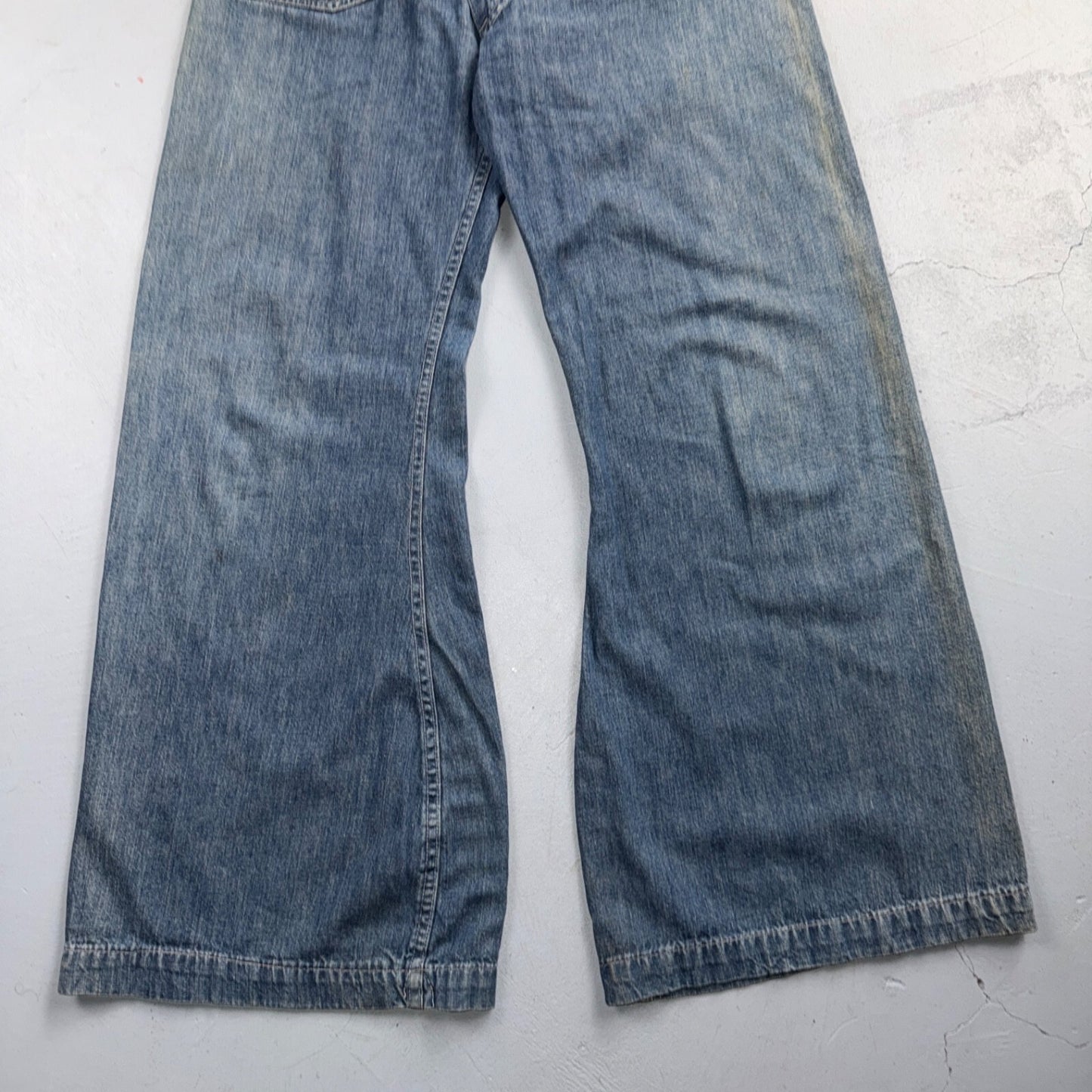 1940s WWII Navy Selvedge Denim Pants Seafarer Uniform Blue Jeans VTG 40s 30x28