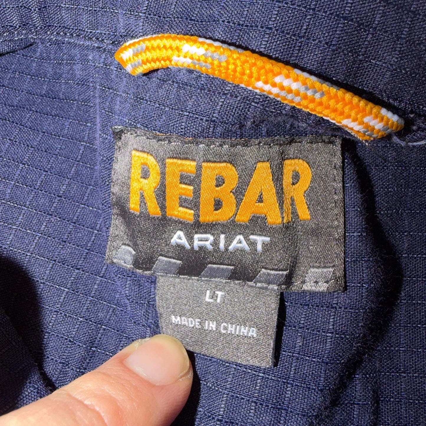 Ariat Rebar Work Shirt LT Button Short Sleeve Rip Stop Moisture Vented Large