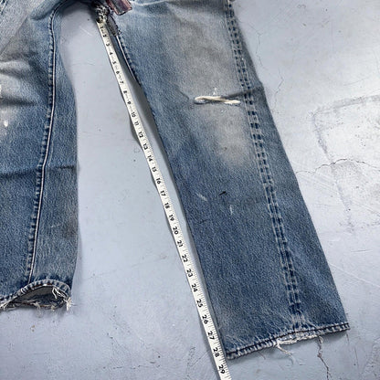 Levis 501 Vintage 80s Redline Selvedge USA XX Jeans Light Wash 1980s Act 29x28