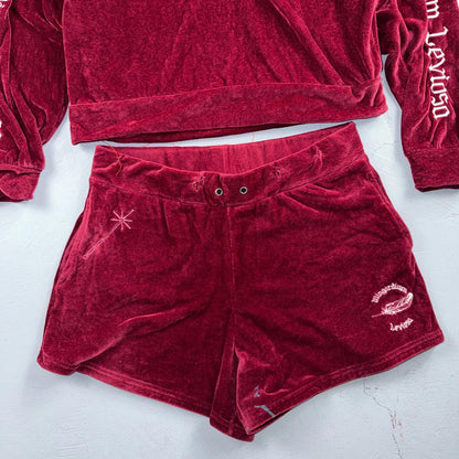 Harry Potter Sweater Women's L Crop Velour Hooded Wingardium Leviosa Shorts Set