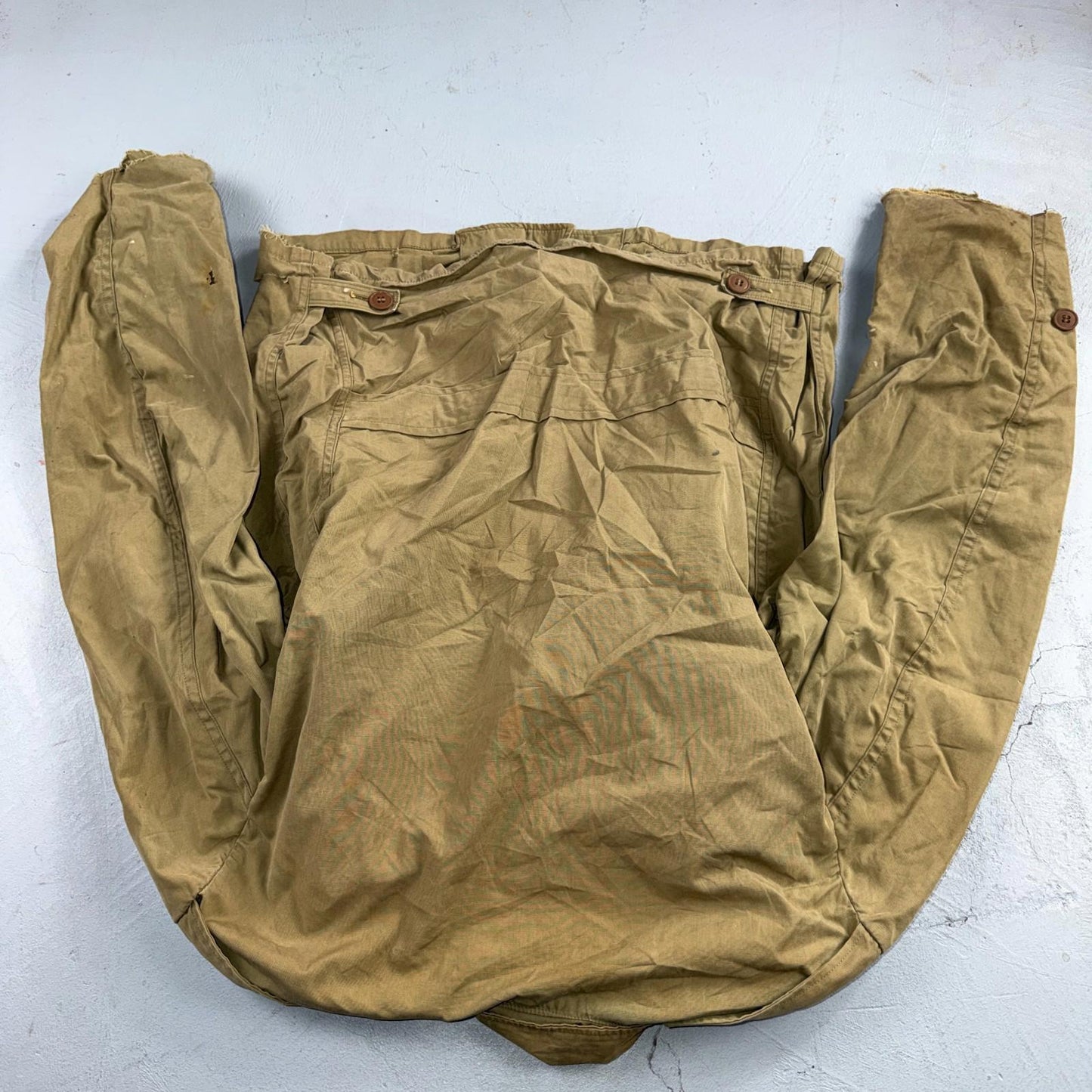 WW2 M41 Army Field Jacket Military 1940s WWII M-1941 Civilian? Unlined Rips