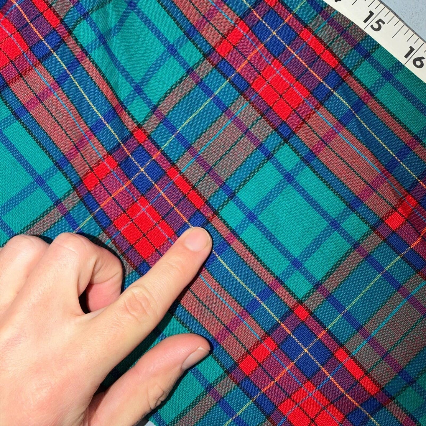 Pendleton VTG USA Made Virgin Wool BF LS Flannel Blue Red Turquoise Sz XL