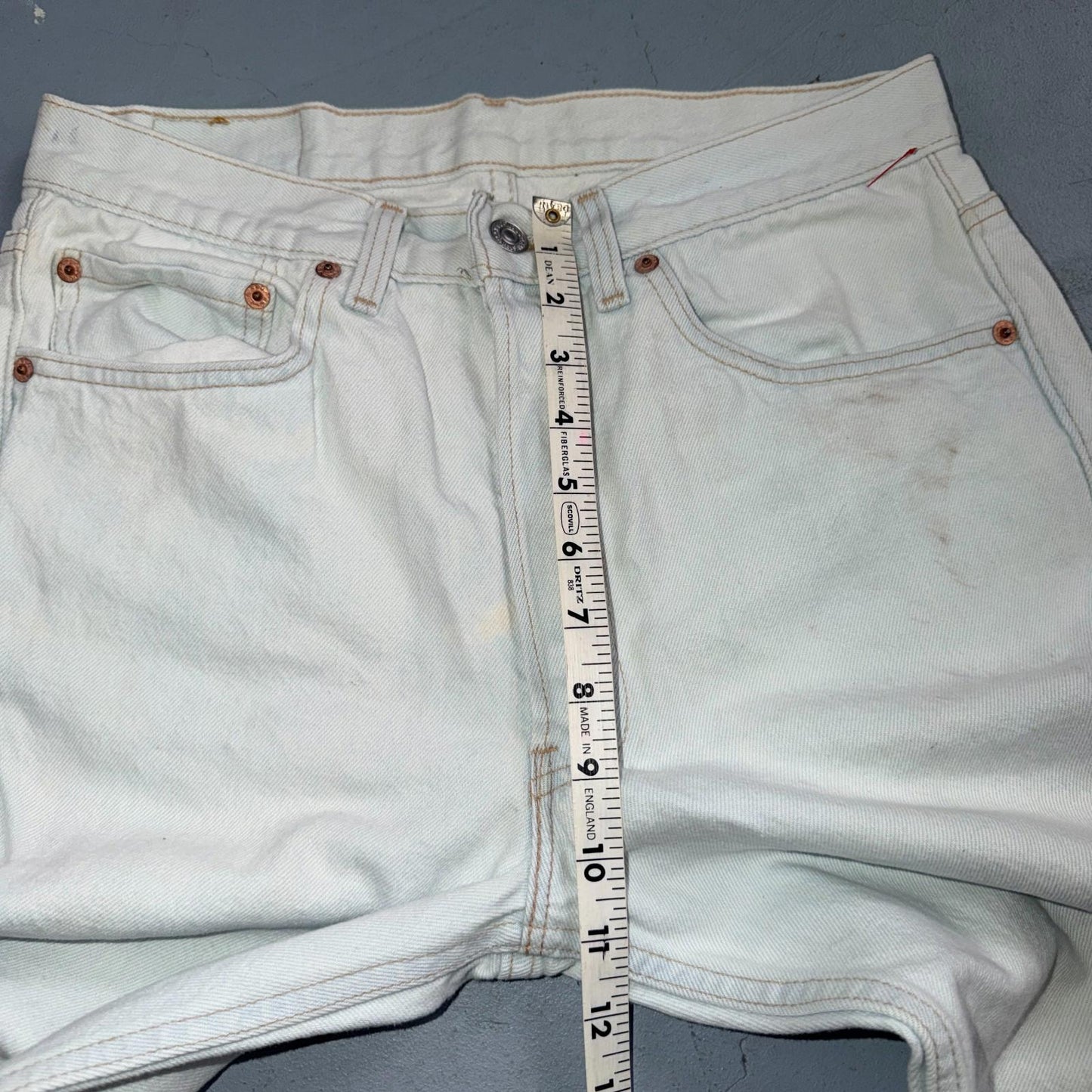Levis 501 Vintage 90s USA XX Straight Leg Jeans Blue Light Wash 31x34 Act 29x33