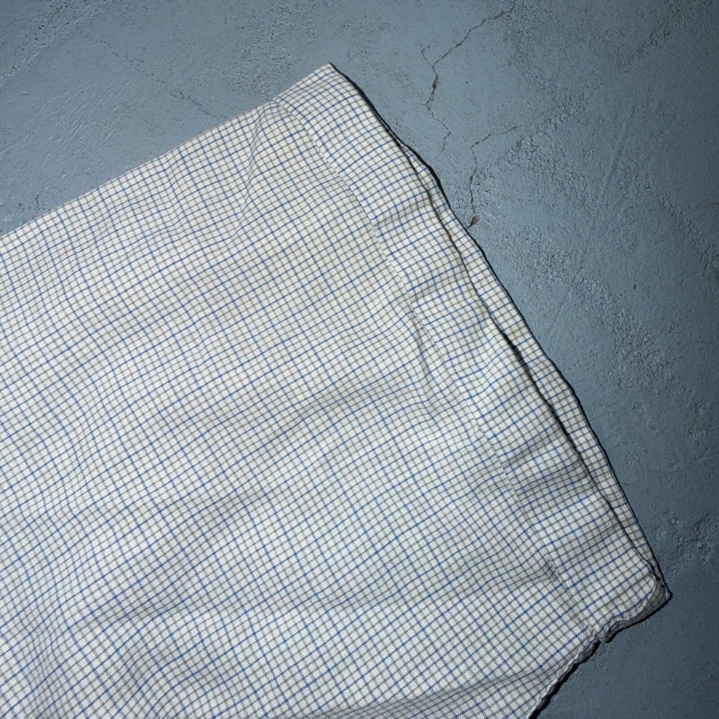 VTG 1950s Enro Trafalgar Loop Collar Button Up Shirt Cotton Rockabilly M Checker