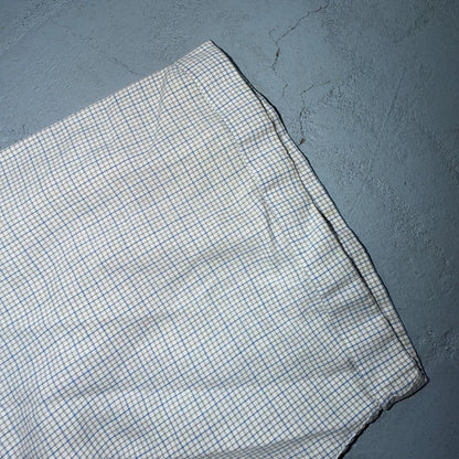 VTG 1950s Enro Trafalgar Loop Collar Button Up Shirt Cotton Rockabilly M Checker