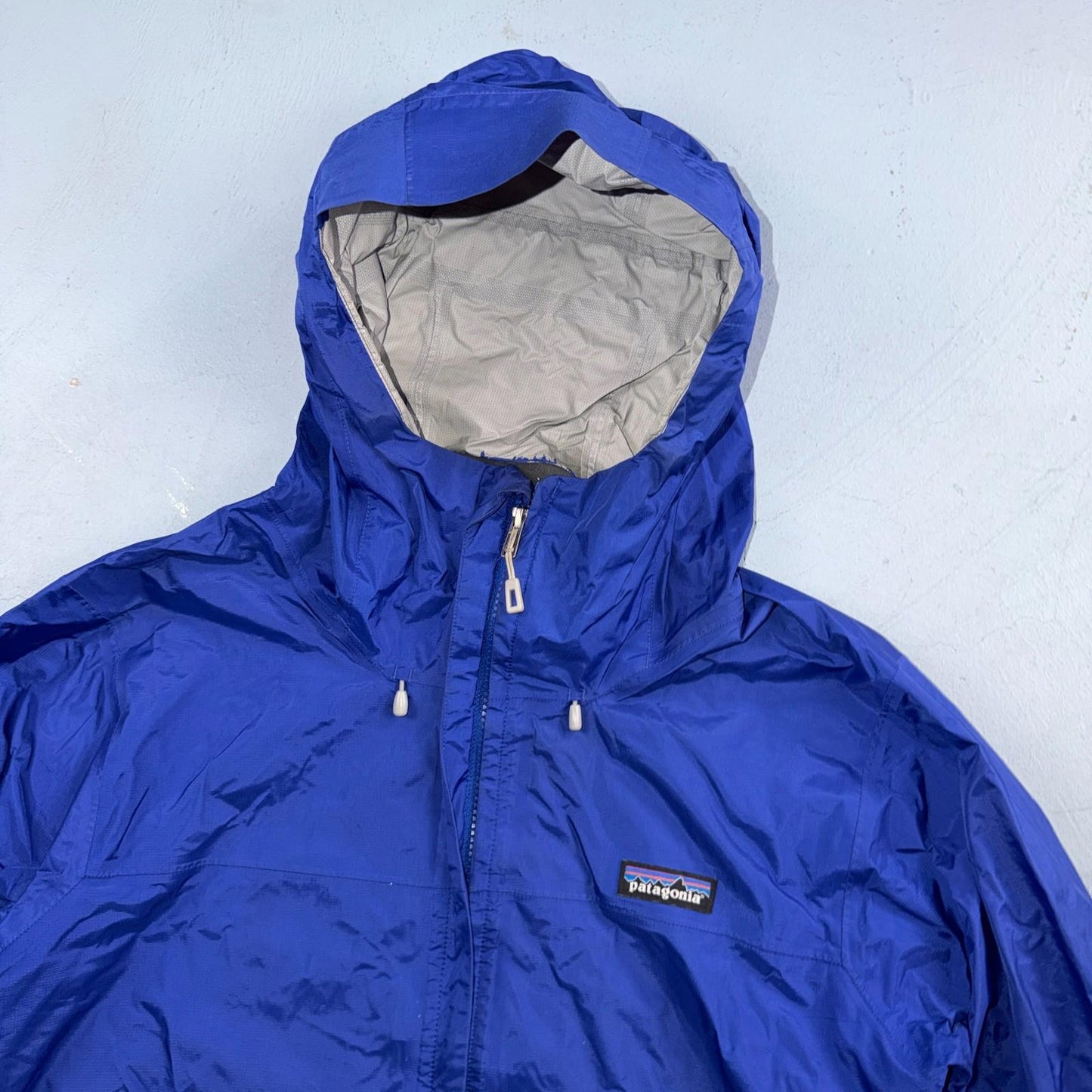 Patagonia Womens Purple Zip Up Windbreaker Hooded Shell Jacket Size L