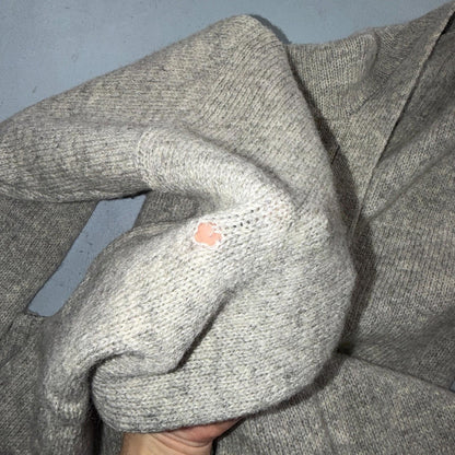 Crazy Horse Chunky Cable Knit Cardigan 100% Wool Comfy Winter Party 90s VTG