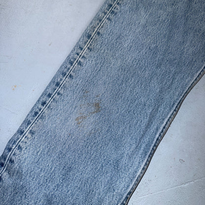 Levis 501 Vintage 90s USA XX Straight Leg Jeans Blue Light Wash 29x30 Act 27x29