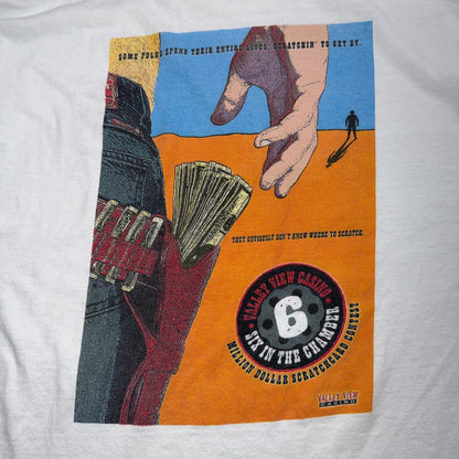 VTG 90s Ballys New Cash Grab Casino T Shirt Gambling Graphic Las Vegas Cowboy