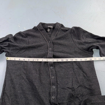 Eileen Fisher Women’s Button Front Small Cardigan Black Boxy Wool