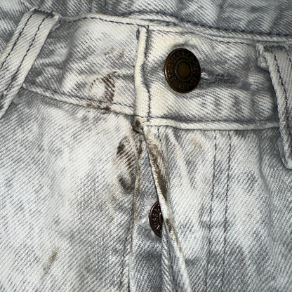 Levis 501 Vintage 80s USA XX Straight Leg Jeans Gray Acid Wash 29x36 Act 28x34