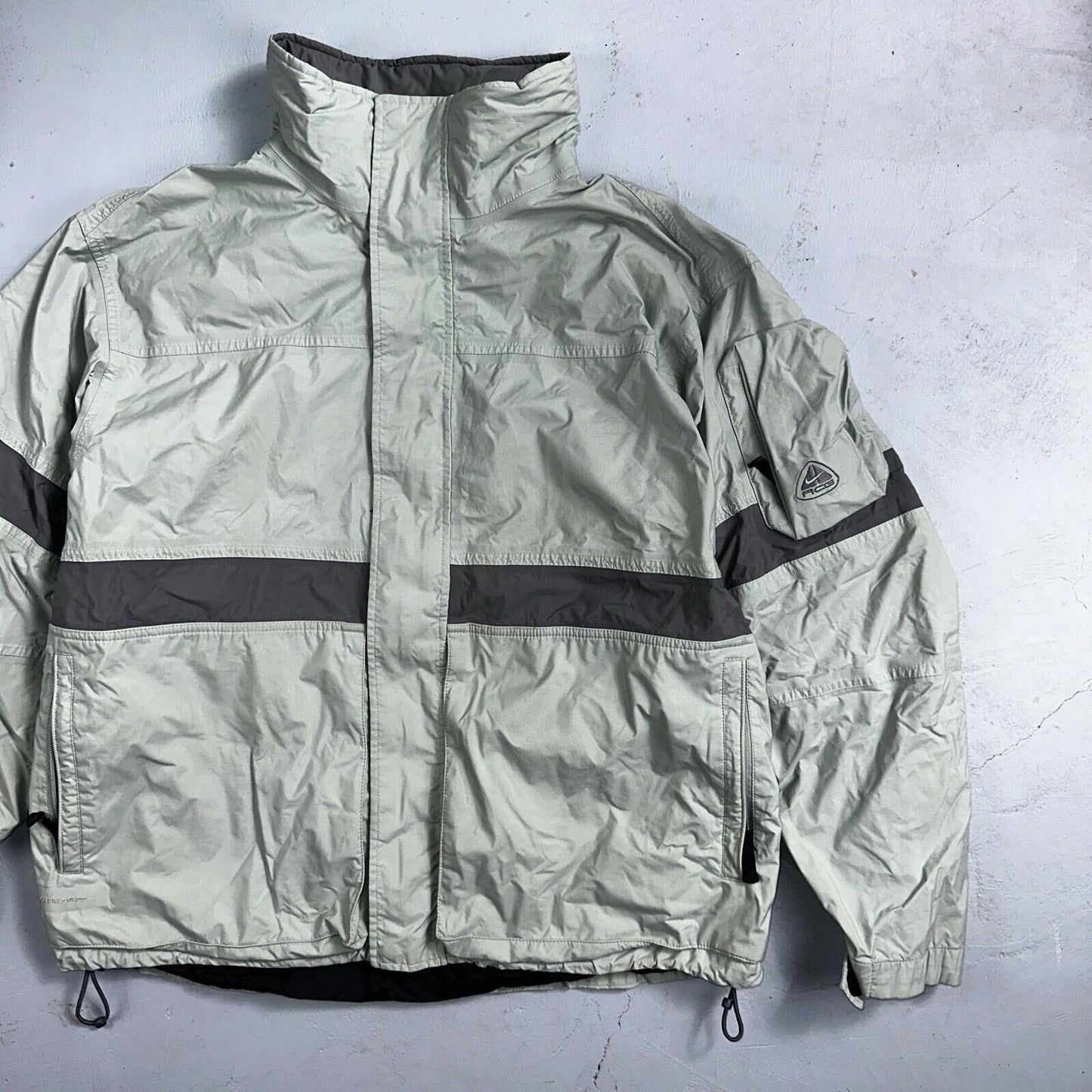Nike VTG ACG Rain Jacket Storm Fit Anorak 90s Teal Hiking Ski Snowboard 3 Large