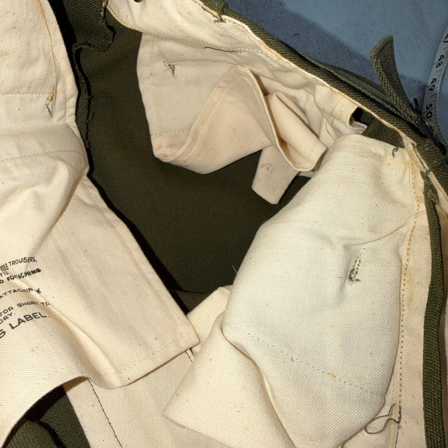 Vintage Military Pants Trousers Medium Regular 50s M1951 OG-108 Wool Mens 31x30