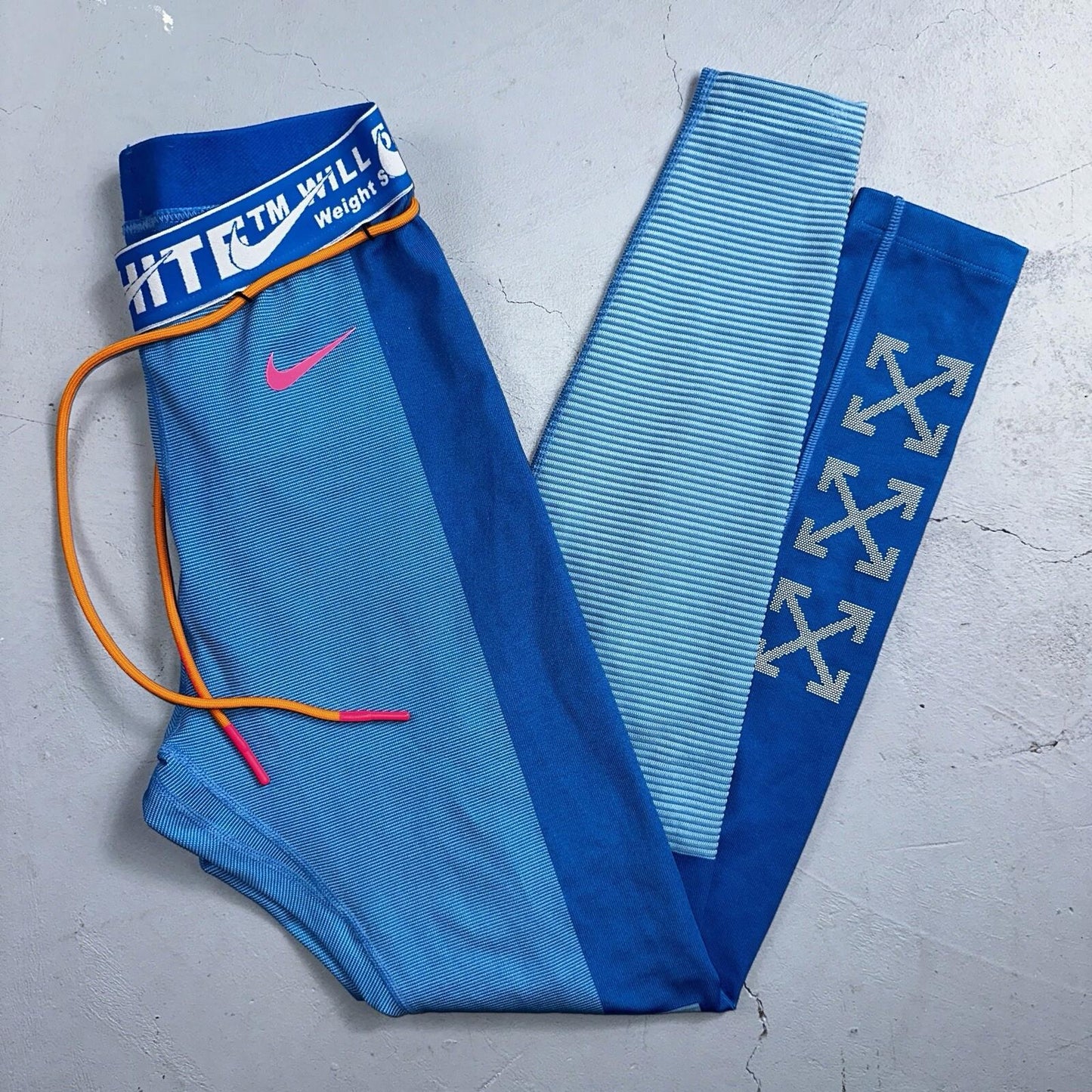 OFF-WHITE  x NIKE Training Leggings Tape Band Sweatpants Small Virgil Abloh Gym