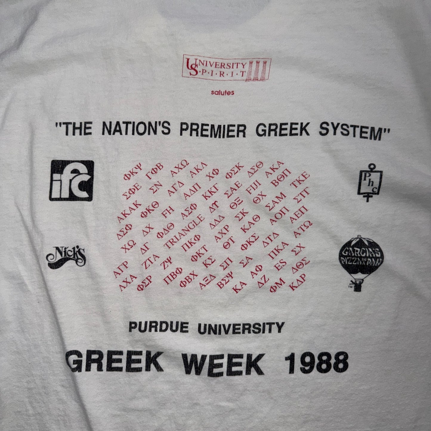 VTG 1988 Purdue University Greek Week T Shirt Dont Be Dick Graphic Tee 80s RARE