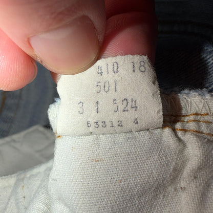Levis 501 Vintage 80s Redline Selvedge USA XX Jeans Light Wash 31x36 Act 28x30