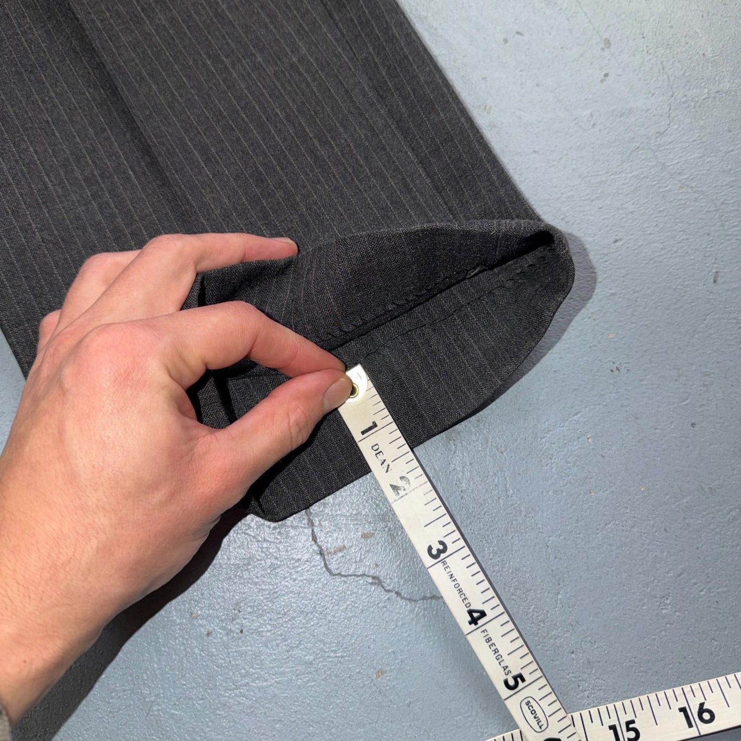 1960s 1950s VTG Mens 2 PC Suit 38 Jacket Coat Pants Gray Union Wool Rockabilly