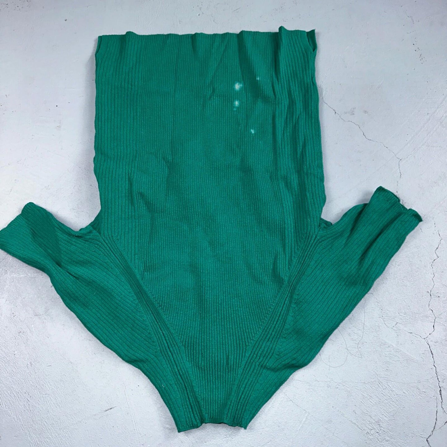 Prologue Womens XS Sweater Green Cozy Knit Pullover Mid Sleeve High Bleach